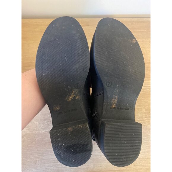 Old Navy Women’s Black Black Jack Moto Ankle Boots With Double Buckle Size 7 - Picture 7 of 7